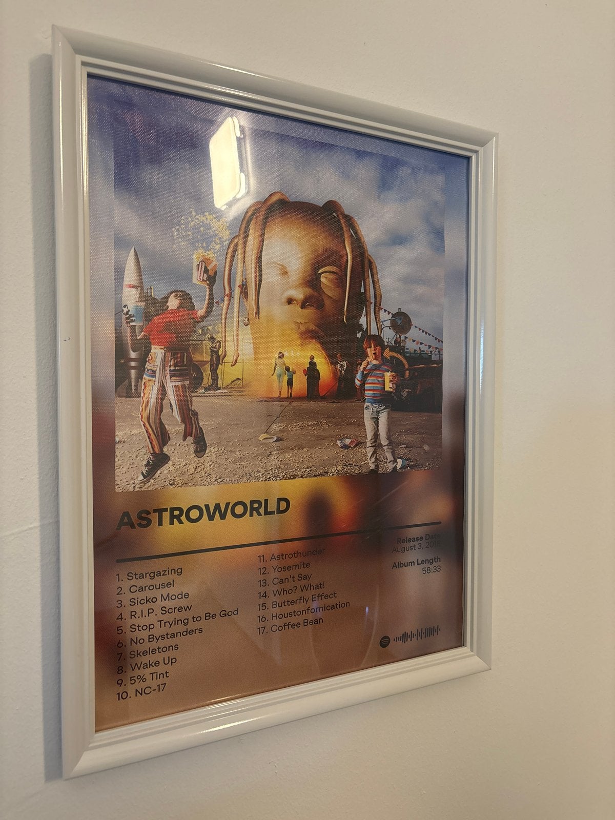 Travis Scott Astroworld Album Cover Poster, Ophalen, 50 – 75, Minder dan 50 cm, Zo goed als nieuw