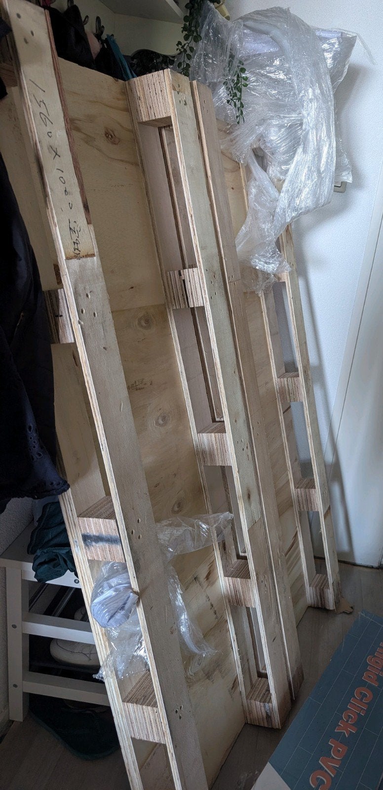 Gratis houten pallet 100x160 cm zonder plastic, Ophalen, Zo goed als nieuw, 50 mm of meer, Pallet