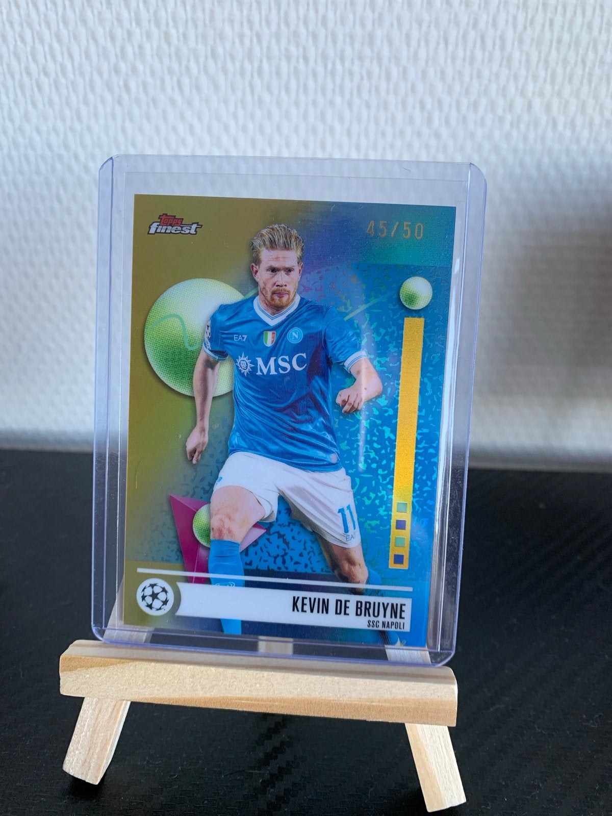 Topps Finest Kevin De Bruyne 45/50 Voetbal Spelerskaart, Verzenden, Zo goed als nieuw, Buitenlandse clubs, Spelerskaart