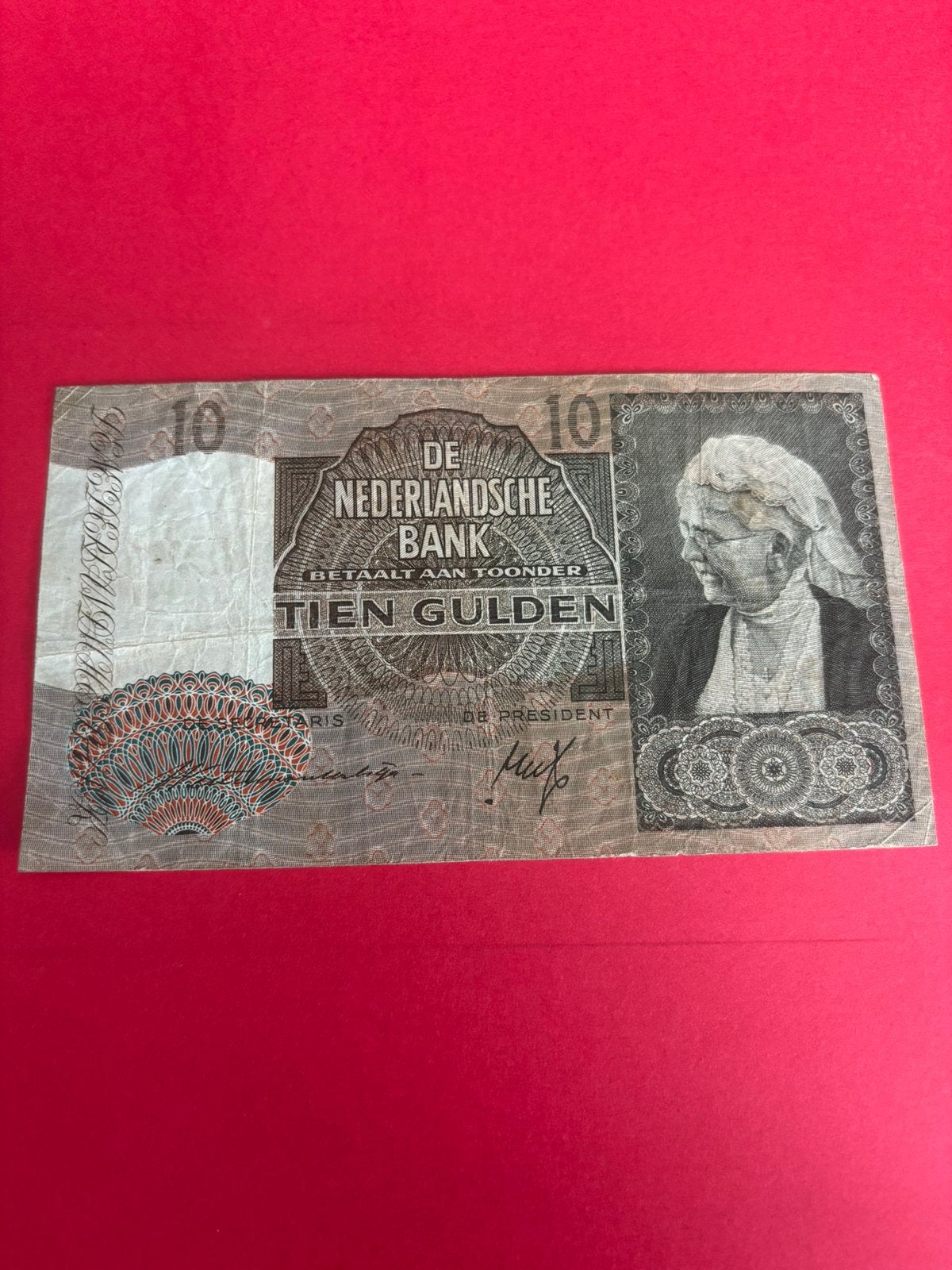 Mooi bankbiljet 10 Gulden 1940 "Koningin Emma", Ophalen of Verzenden, 10 gulden, Los biljet