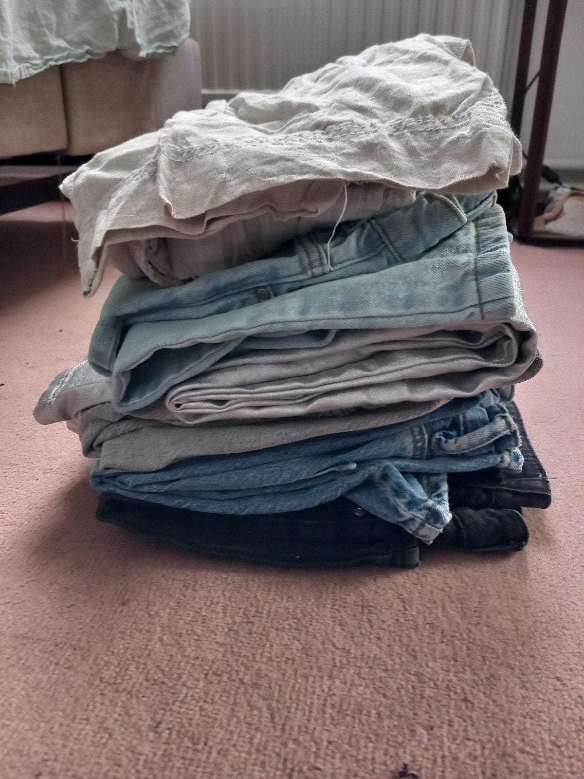 pakket broeken mt 134 140, Kleding | Dames, Ophalen of Verzenden, Zo goed als nieuw, Maat 34 (XS) of kleiner