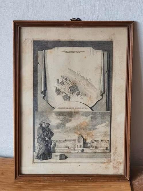 gravure Jan Goeree Cellebroers klooster Amsterdam ca 1765., Ophalen