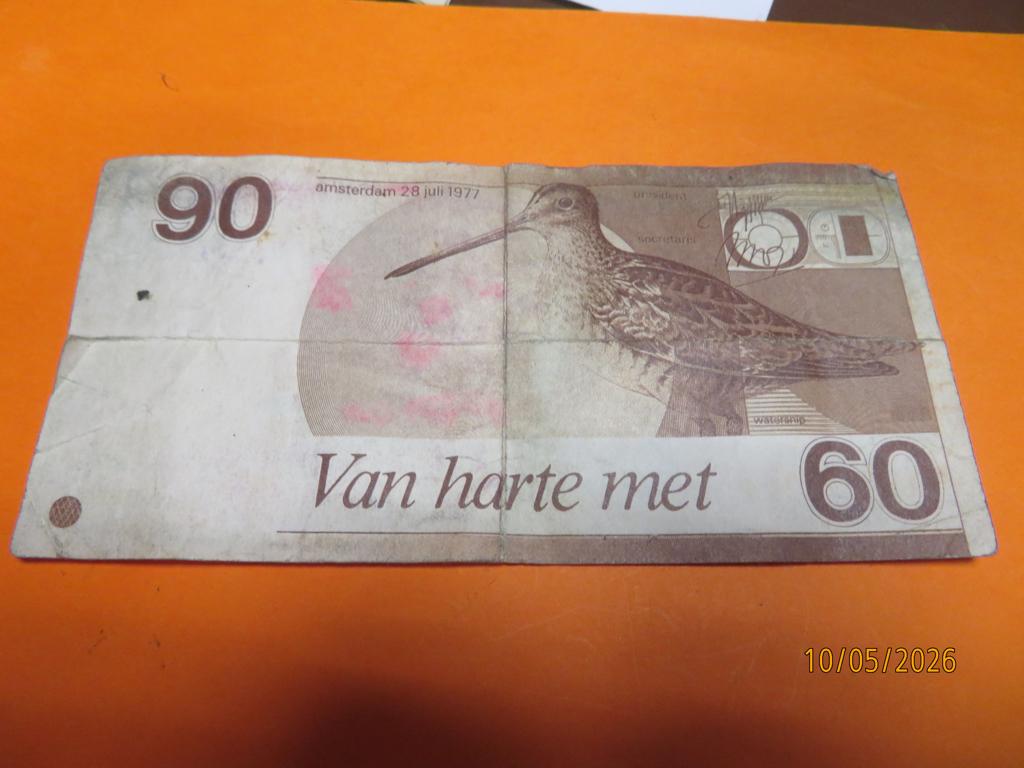 No.458- Biljet van 90/60 Gld,   SUPERZELDZAAM, Postzegels en Munten, Bankbiljetten | Nederland, Ophalen of Verzenden, 1 gulden