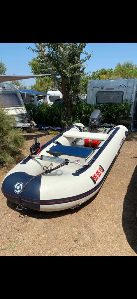 Yam 380 Ribboot met 25 pk Yamaha 2-takt motor en trailer, Watersport en Boten, Rubberboten, Aluminium, Gebruikt, 4 m, Yam