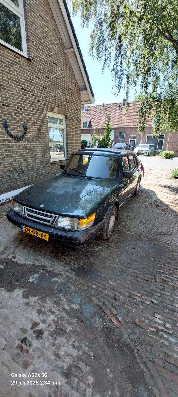 Saab 900 2.1 I 16 HB U9 1991 Groen, Auto's, Voorwielaandrijving, 4 cilinders, Origineel Nederlands, Saab 900