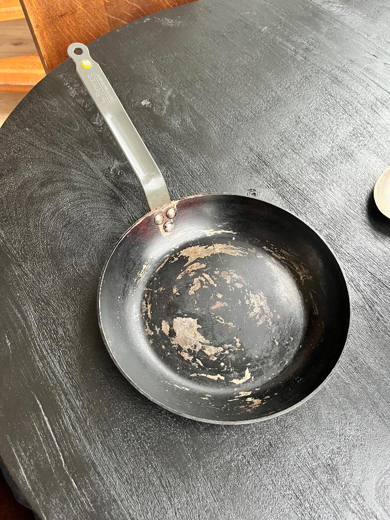 De Buyer koekenpan Mineral B 28cm, Ophalen of Verzenden, Gebruikt, Overige materialen