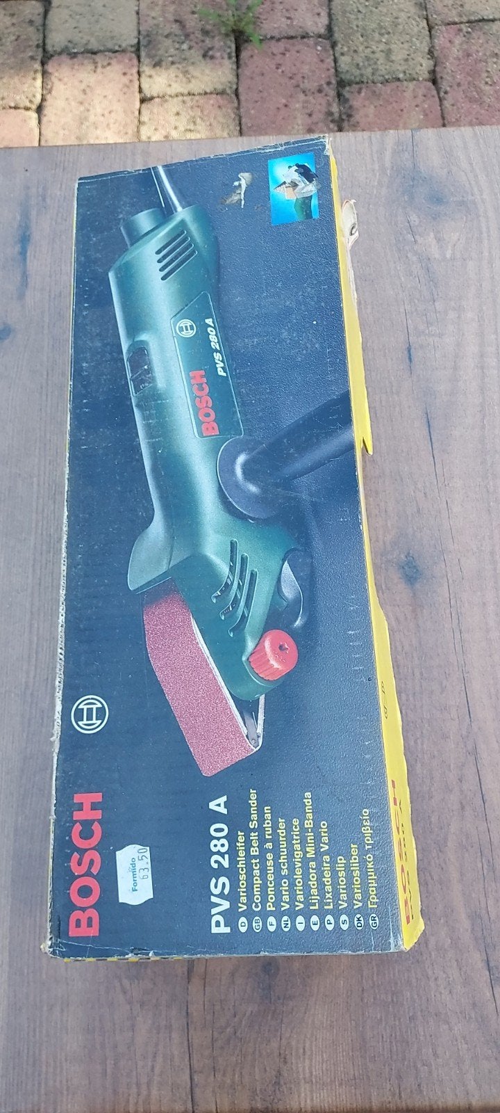 Bosch PVS 280 A Compacte Bandschuurmachine, Ophalen, Zo goed als nieuw, Minder dan 600 watt, Bandschuurmachine