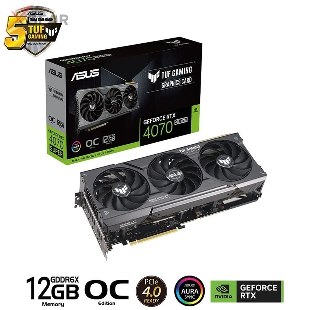 ASUS TUF Gaming GeForce RTX 4070 SUPER 12GB GDDR6X OC, GDDR6, PCI-Express 4, Ophalen of Verzenden, Zo goed als nieuw