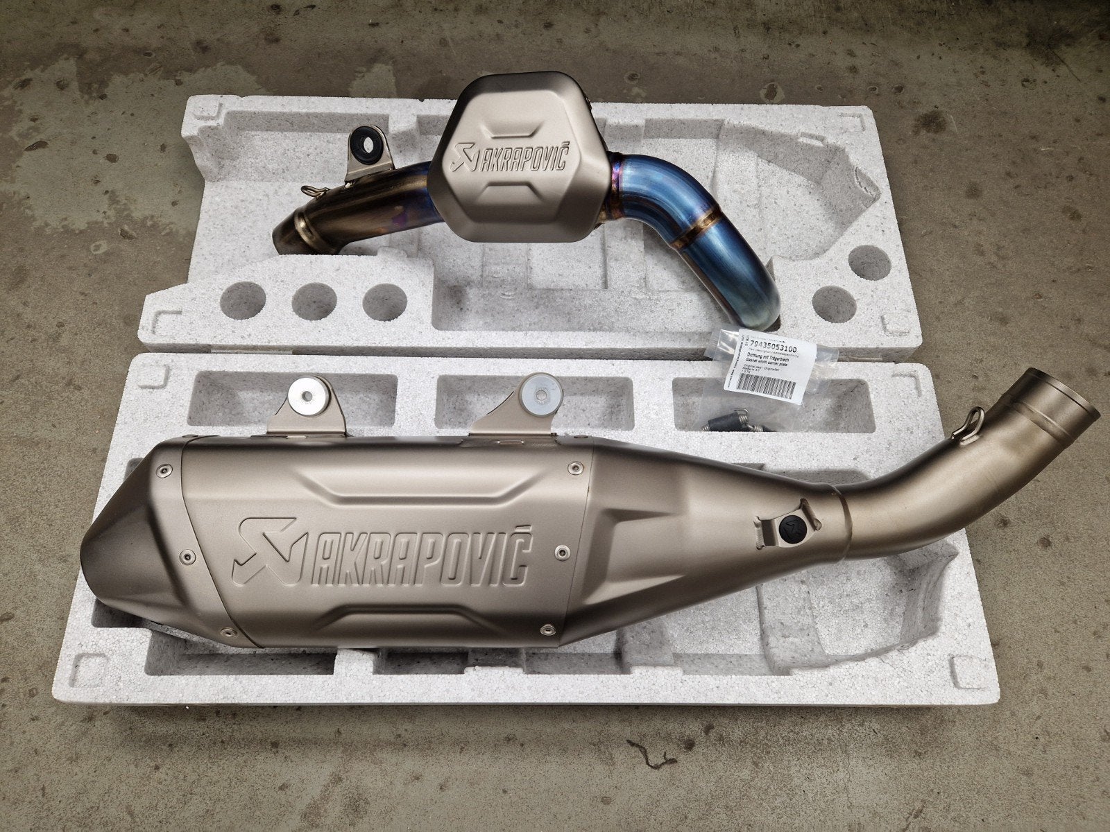 Ktm Akrapovic uitlaatsysteem 250 sx-f 2023-2027 zgan, Motoren, Onderdelen | Overige, Ophalen of Verzenden, Gebruikt