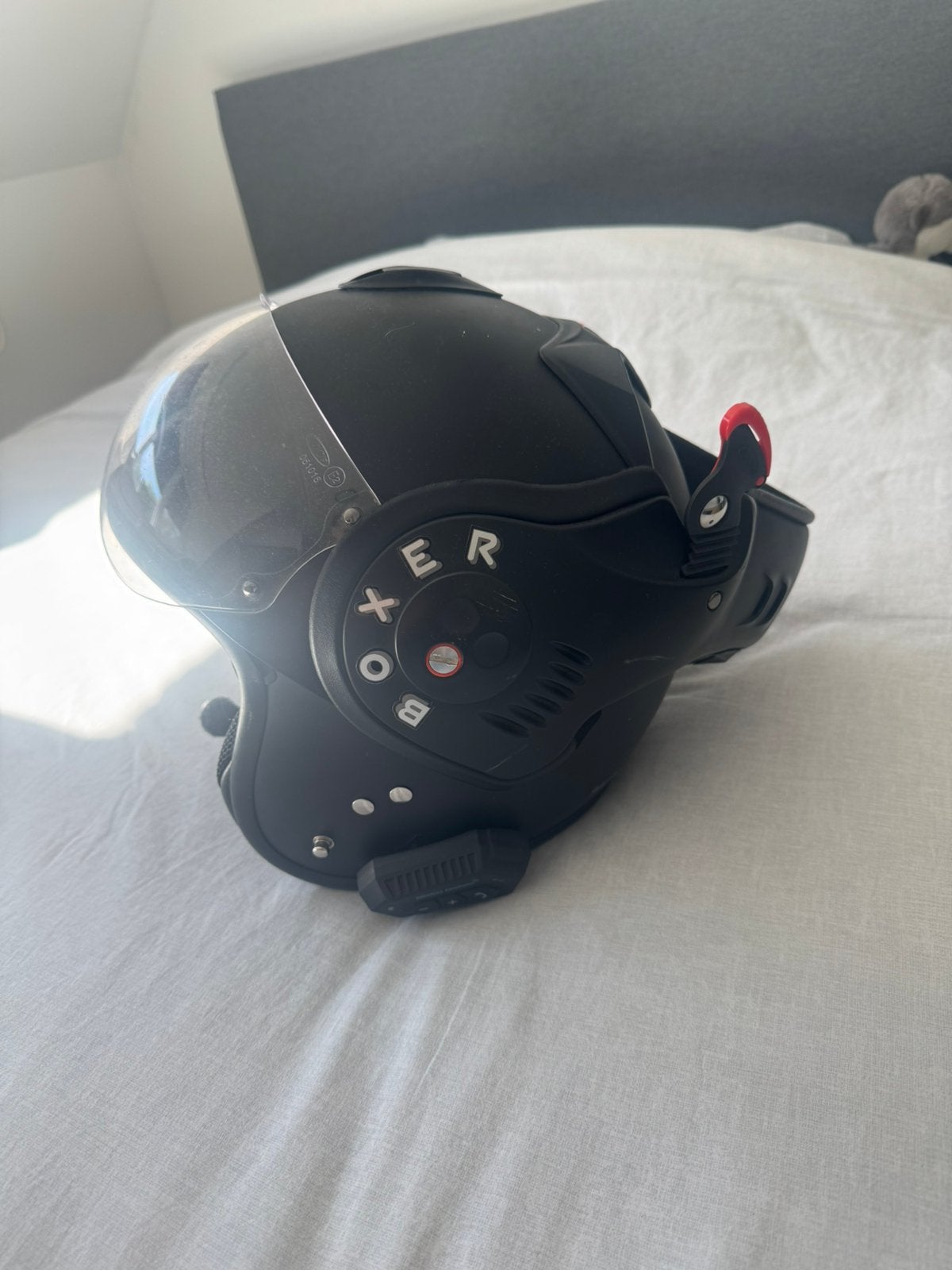 Roof boxer helm met Bluetooth, Fietsen en Brommers, Ophalen, Gebruikt, Medium