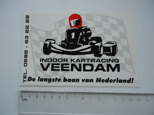 sticker oud Kart race veendam karts karting autosport, Verzenden, Zo goed als nieuw, Bedrijf of Vereniging
