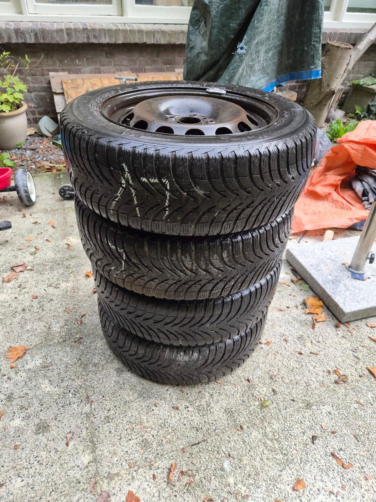 Michelin Alpin winterbanden op velg voor VW Caddy (5mm), Ophalen, 16 inch, Banden en Velgen, Michelin