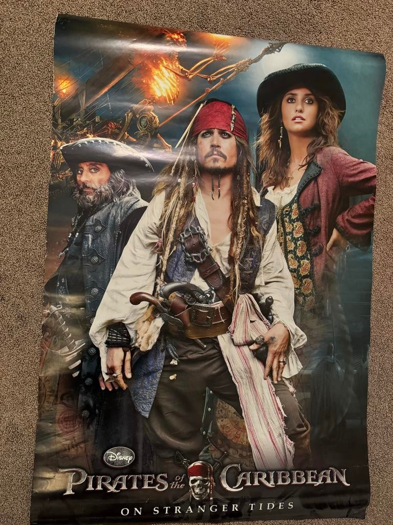 Pirates of the Caribbean: On Stranger Tides filmposter, Ophalen, Deurposter of groter, Film en Tv, Rechthoekig Staand