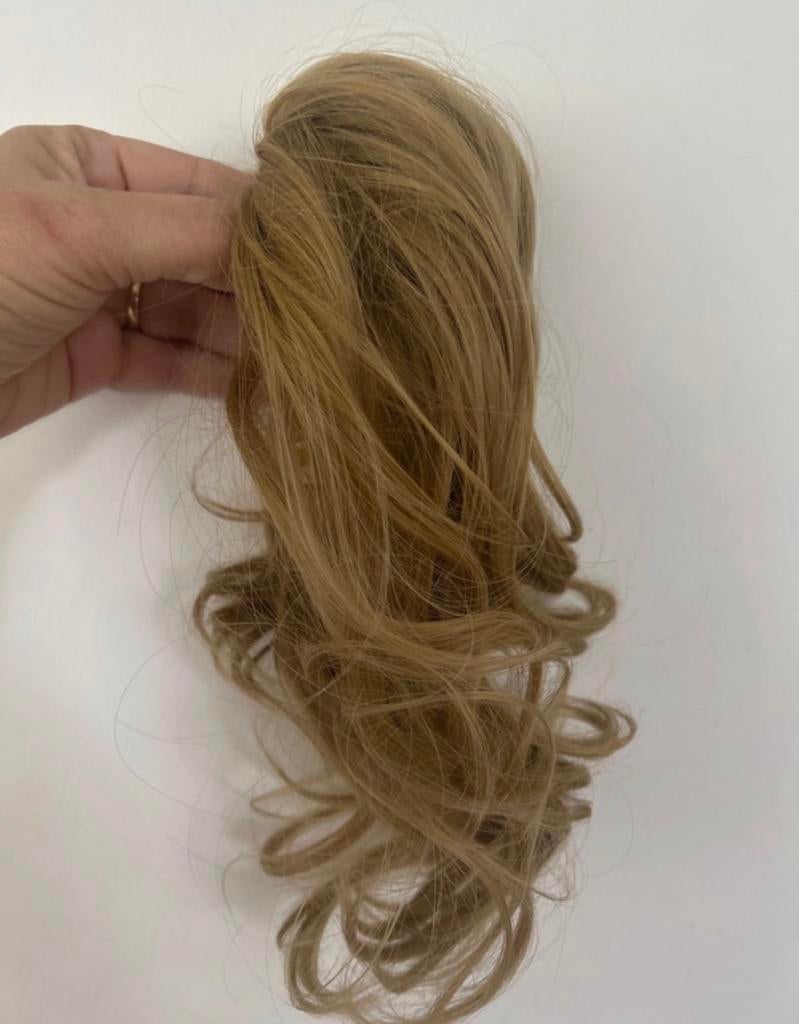 Haarstukje paardenstaart Blond Krullend Haarverlenging, Ophalen of Verzenden, Nieuw, Pruik of Haarverlenging