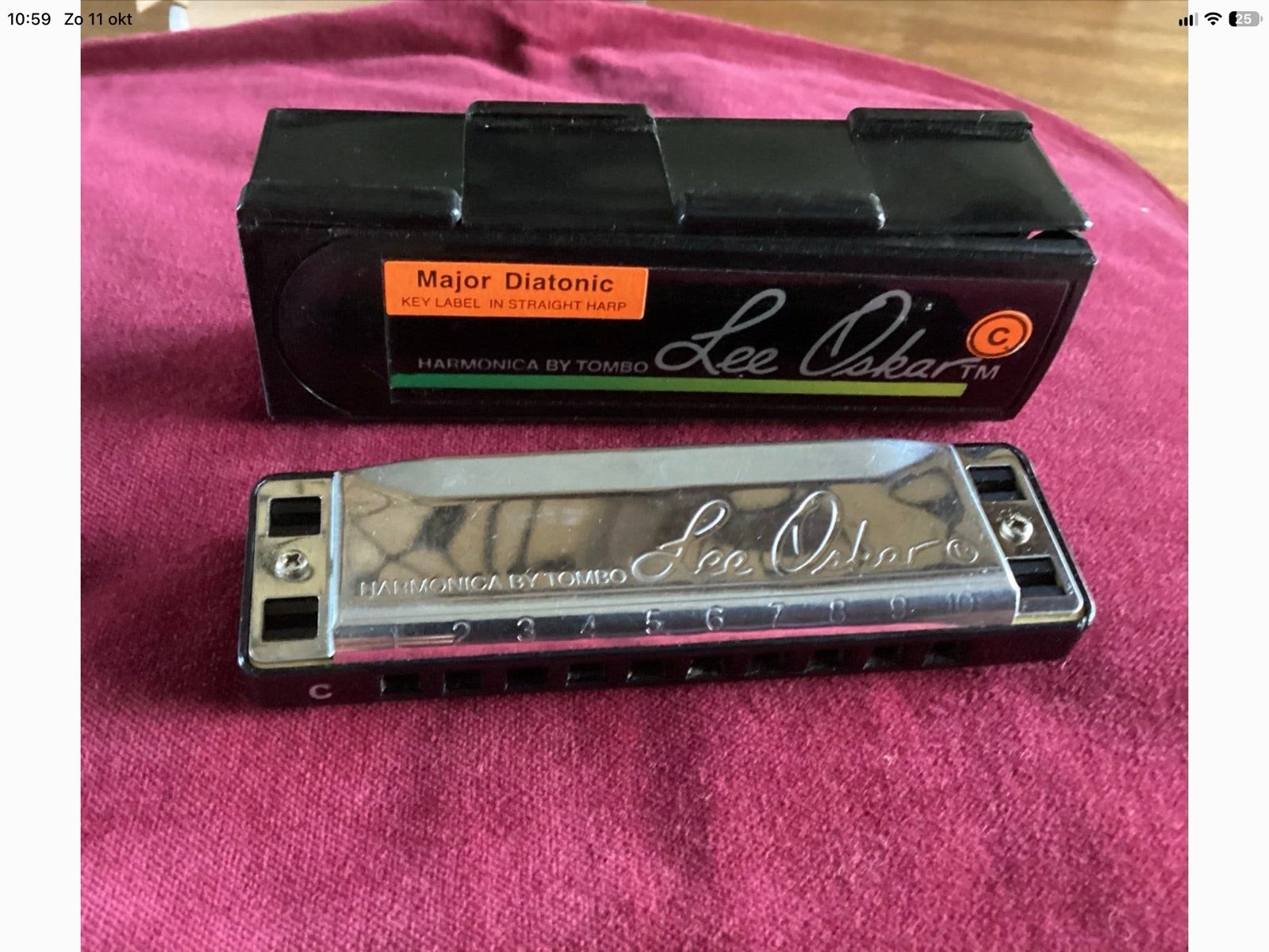 Diatonische mondharmonica lee oskar in C in zeer goede staat, Muziek en Instrumenten, Ophalen of Verzenden, Zo goed als nieuw