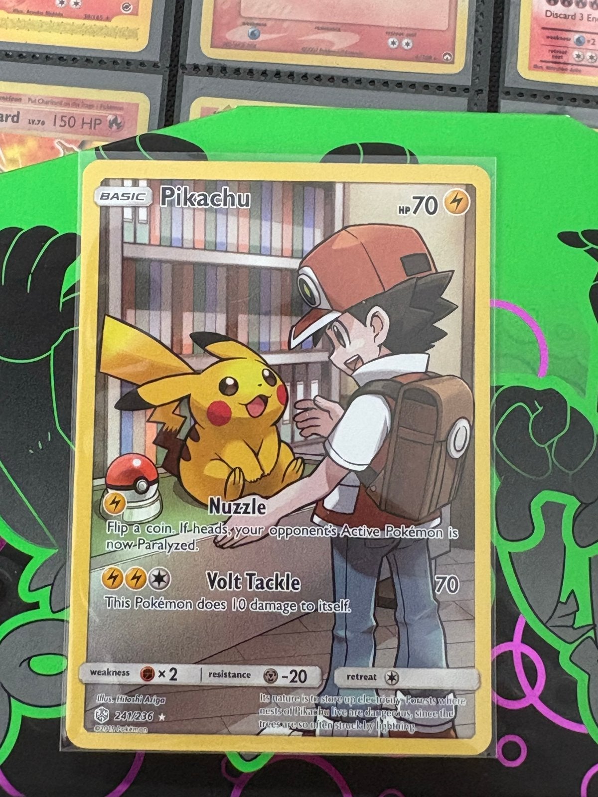 Pikachu (CEC 241) Cosmic Eclipse - Losse Kaart, Ophalen of Verzenden, Zo goed als nieuw, Losse kaart, Foil