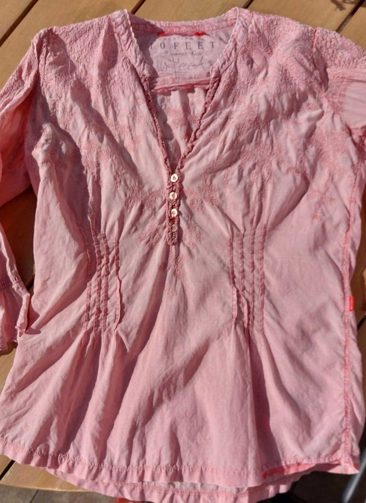 Roze 10 Feet blouse met borduursels, Maat 38/40 (M), 10 Feet, Ophalen of Verzenden, Roze
