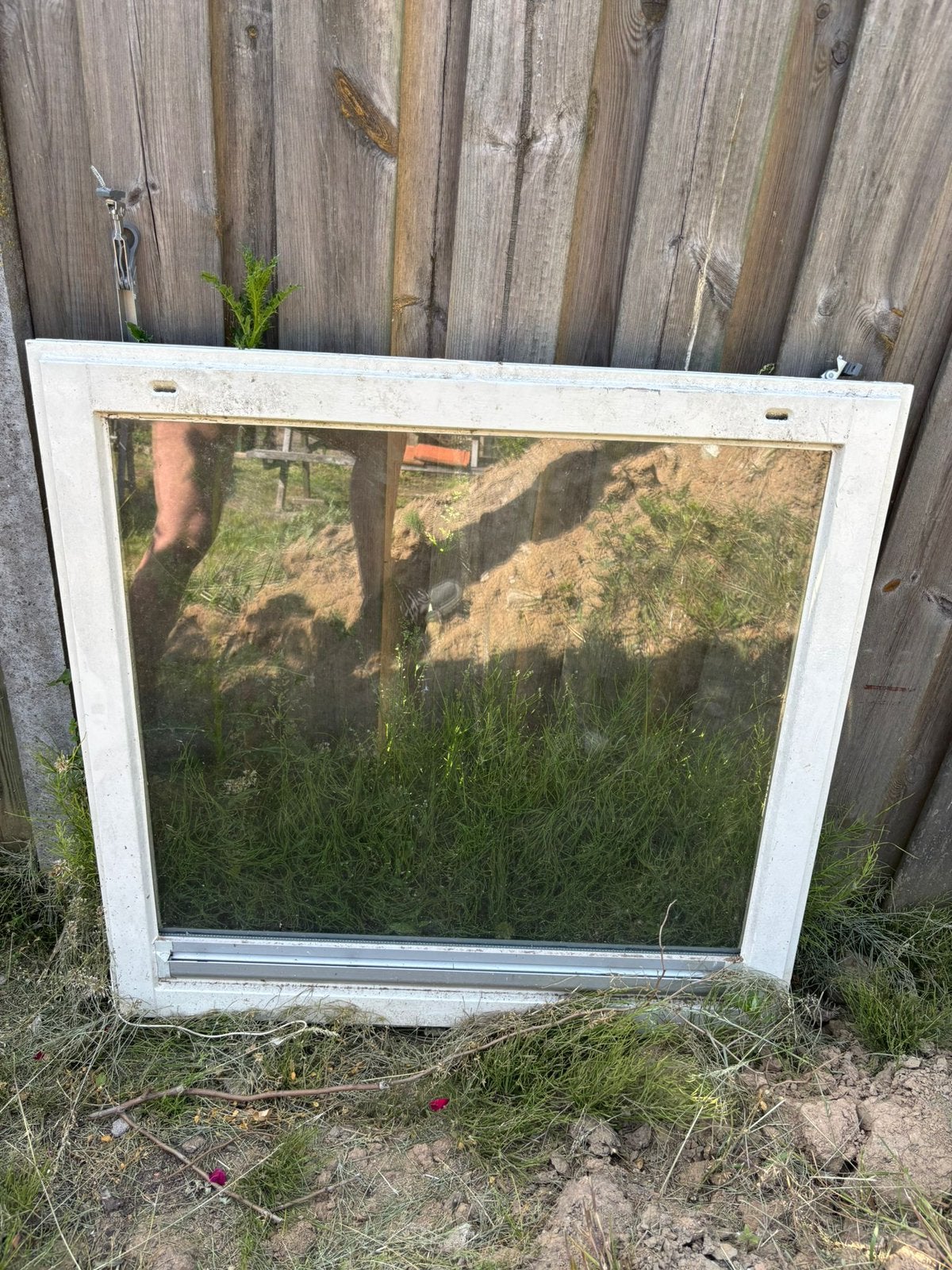 Raam 100x100 dubbelglas, Kunststof, Raamkozijn, Zo goed als nieuw, Ophalen