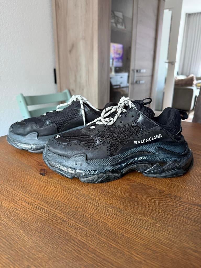 Balenciaga Triple S schoenen, maat 40, Ophalen of Verzenden, Gedragen, Zwart, Sneakers of Gympen