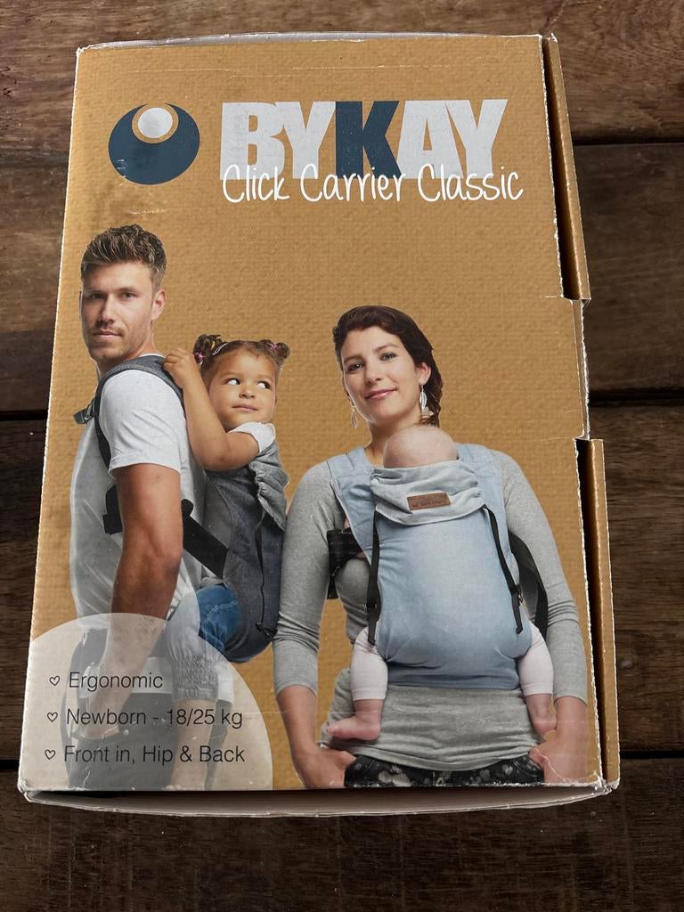 BYKAY Click Carrier Classic Draagzak - Ergonomisch, Kinderen en Baby's, Babydragers en Draagdoeken, Zo goed als nieuw, Buik, Rug of Zij