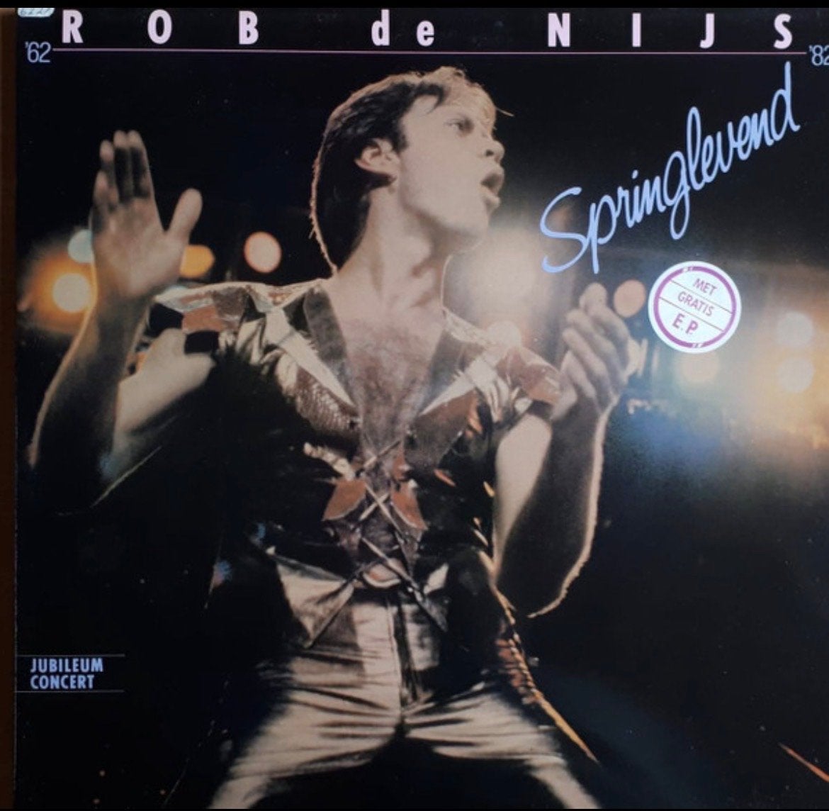 Vinyl Rob de Nijs Springlevend Jubileum Concert LP + EP AKTI, Ophalen of Verzenden, Zo goed als nieuw, Pop, 12 inch