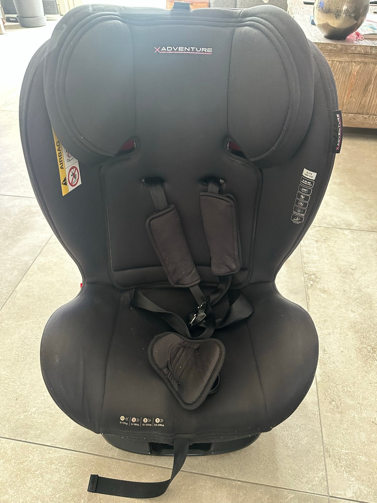 MOET WEG!! X-Adventure Autostoel Zwart - Groep 0+/1/2/3, Kinderen en Baby's, Autostoeltjes, Ophalen, Gebruikt, Overige merken