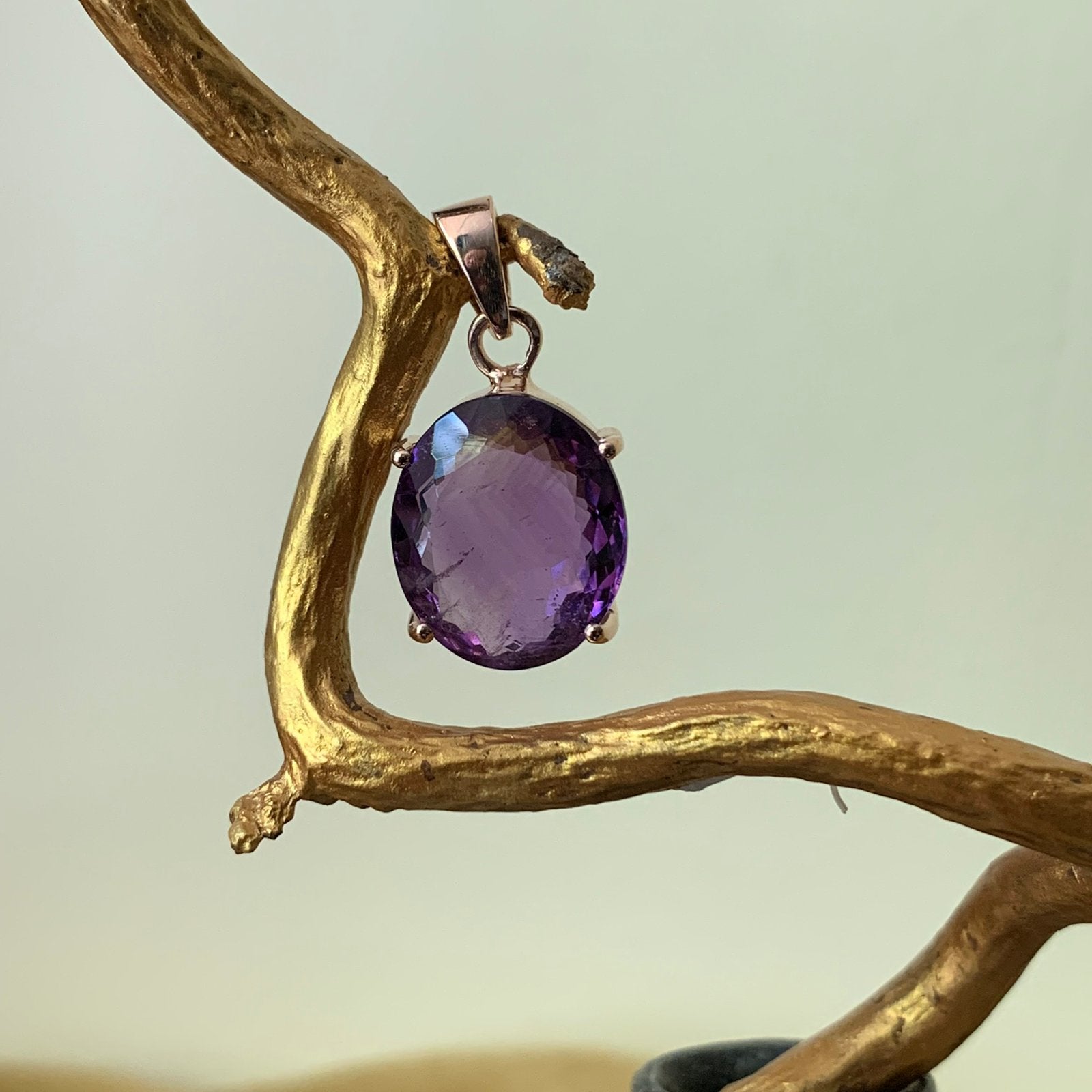 Amethist hanger beschermt intuïtie vrede magie uniek, Paars, Magnolia11, Nieuw, Ophalen of Verzenden