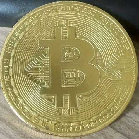 Verzamelmunt Bitcoin Fysieke Crypto Munt Goudkleurig, Verzenden, Nederland, Munten