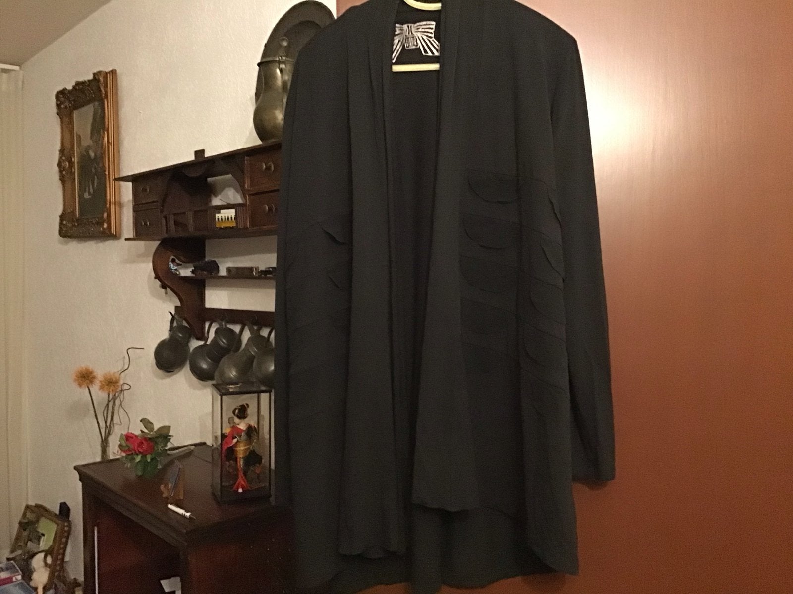 Zwart vest van Riani, maat 40/42 (L), lengte 75 cm, Ophalen of Verzenden, Zo goed als nieuw, Maat 42/44 (L), Zwart