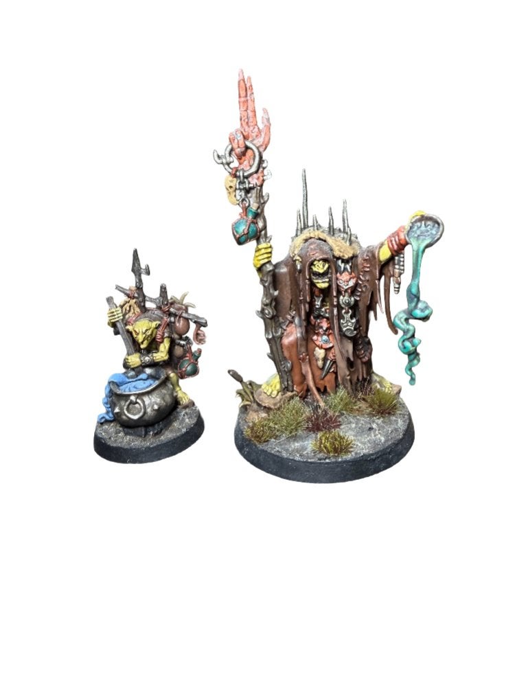 Warhammer Age of Sigmar Orruk Warclans Swampcalla Shaman, Hobby en Vrije tijd, Wargaming, ., Warhammer, Ophalen of Verzenden, Zo goed als nieuw