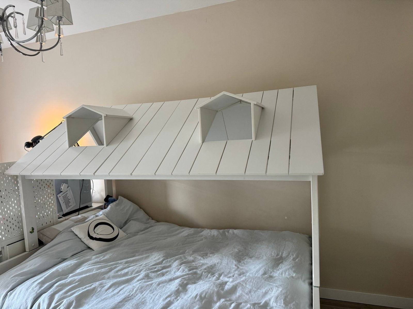 Lifetime Beachhouse bed dakopbouw (90/120/140x200), Ophalen, Gebruikt, Eenpersoons, Wit