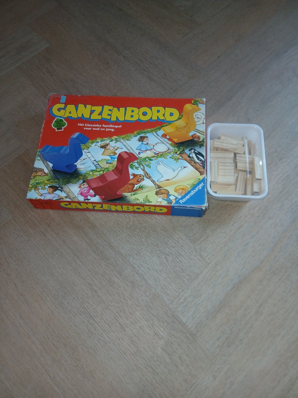Combi deal! Ganzenbord en jenga., Vijf spelers of meer, Ophalen, Gebruikt, Ravensburger
