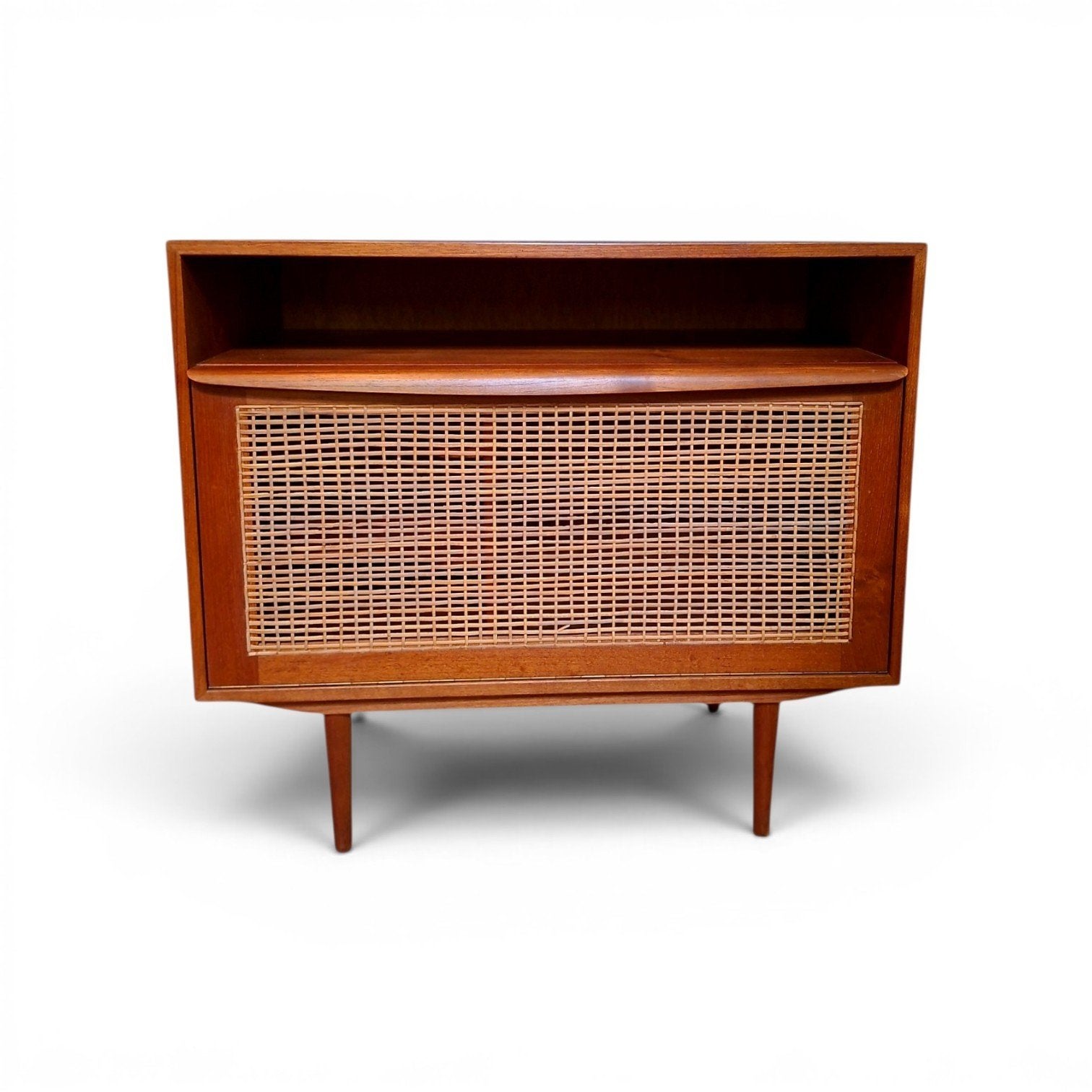 mid century teak wandkastje / dressoir, Ophalen, Gebruikt