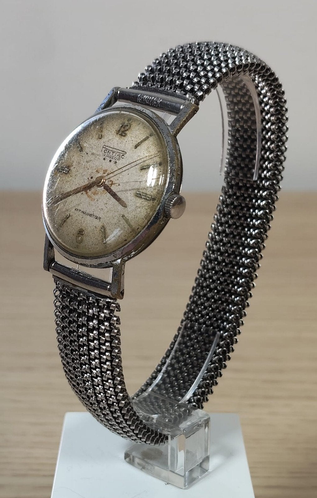 Pontiac Nageur herenhorloge 1950, Overige merken, Staal, Polshorloge, 1930 tot 1960