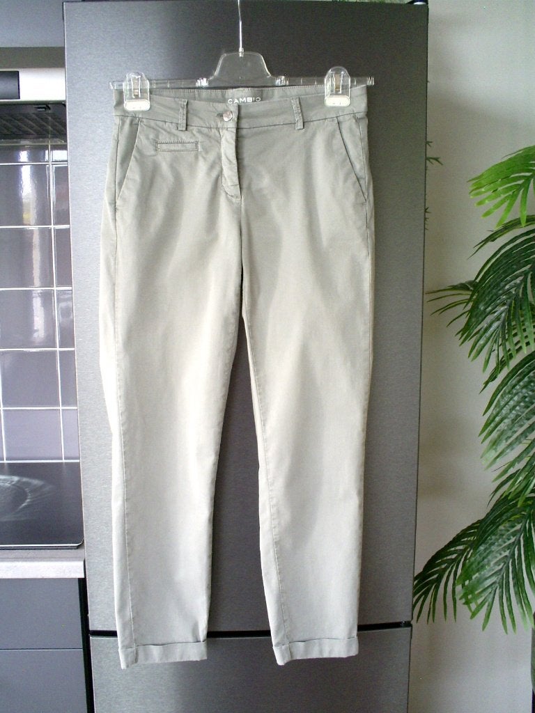 kaki kleurige CAMBIO broek mt. 36 __ model Stella, Kleding | Dames, Cambio, Verzenden, Zo goed als nieuw, Maat 36 (S)