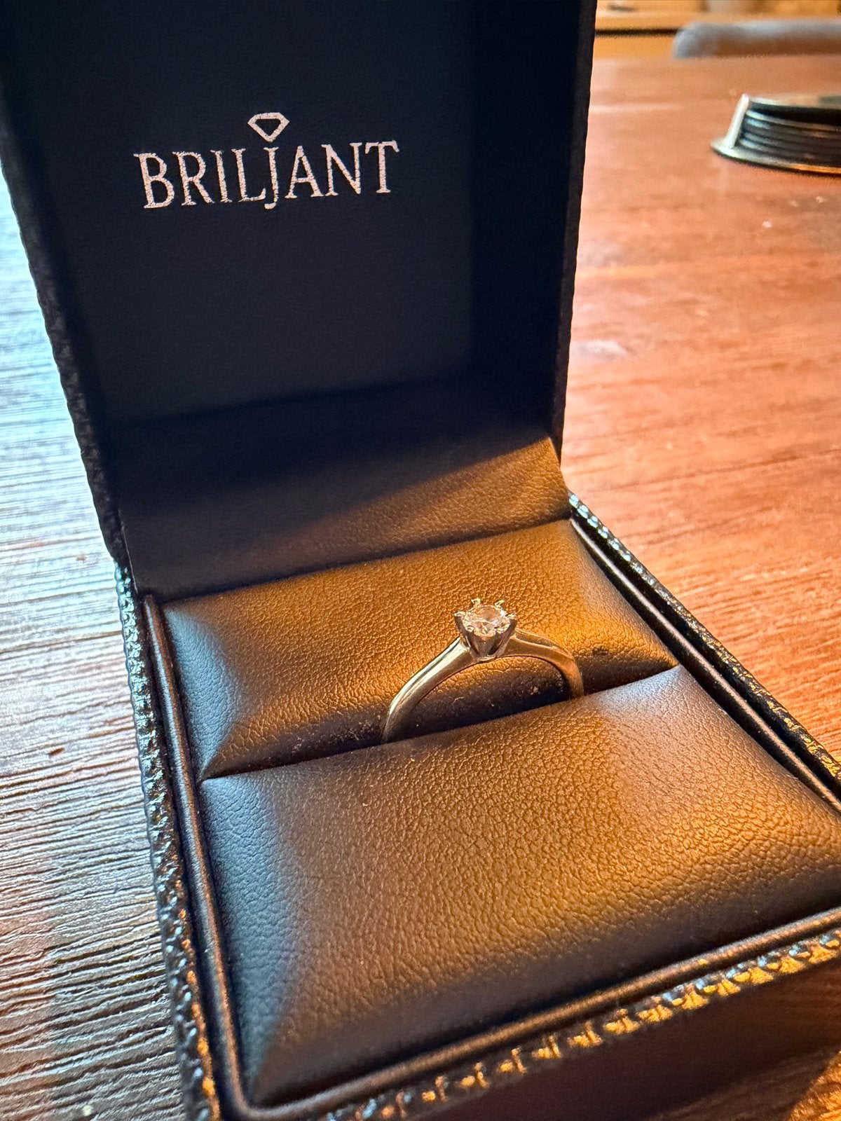 Briljant Gouden Ring met Diamant - Maat 16, Sieraden, Tassen en Uiterlijk, Ringen, Ophalen, Met edelsteen, Dame, Goud