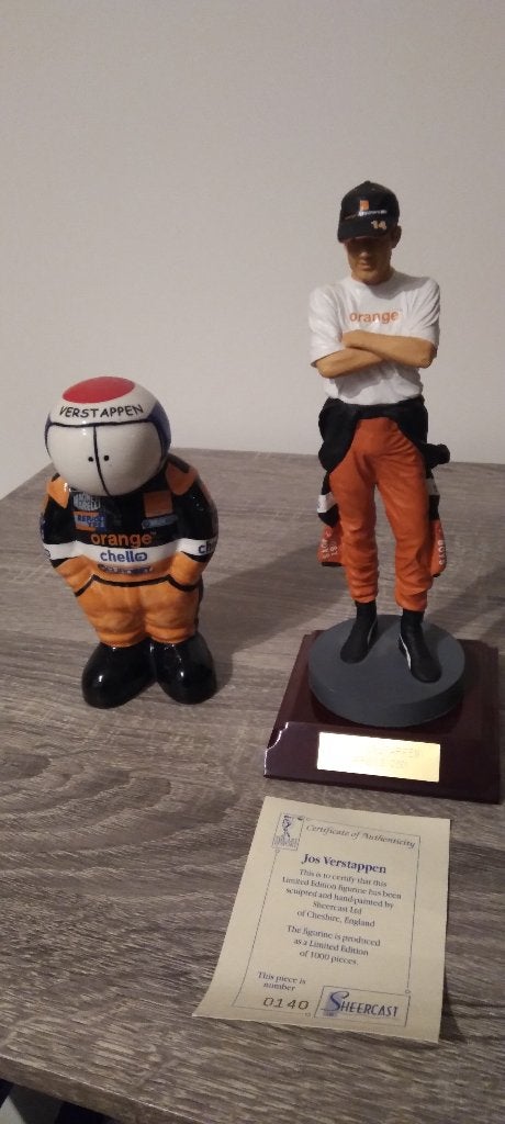 beeldjes Jos Verstappen ( vader max verstappen ), Ophalen of Verzenden, Zo goed als nieuw, Formule 1
