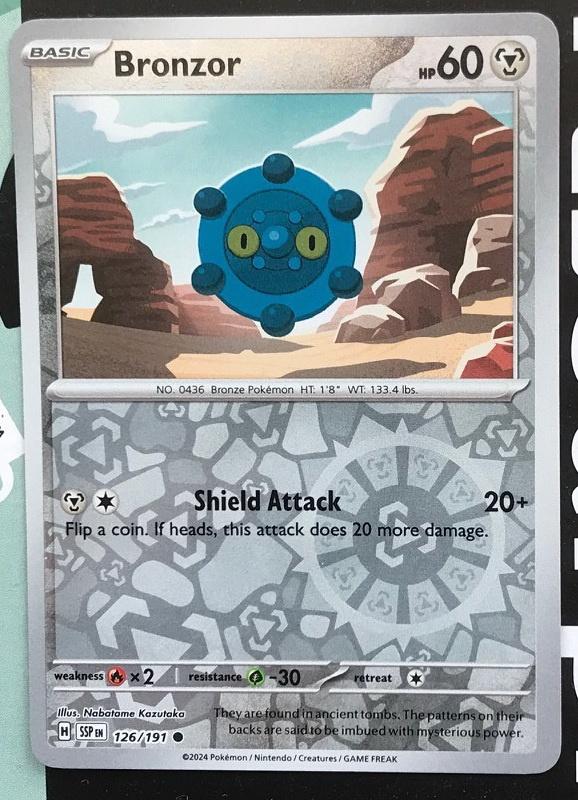 Pokemon - Bronzor (SSP 126) Reverse holo.., Ophalen of Verzenden, Nieuw, Losse kaart, Foil