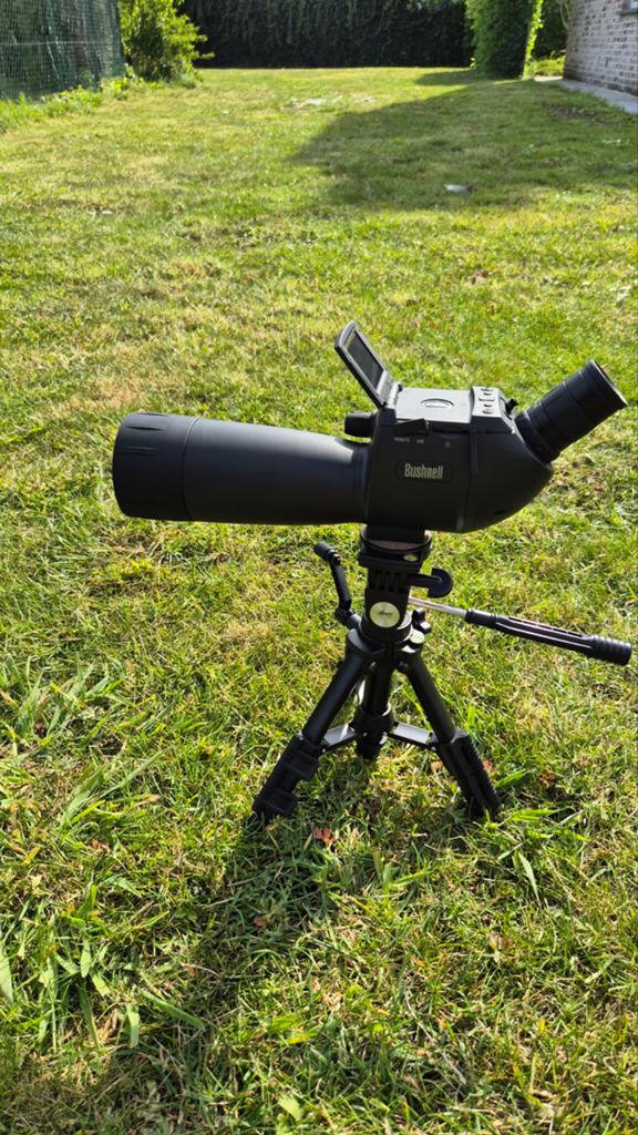 Bushnell Spottingscope met LCD-scherm en statief, Lenzentelescoop (refractor), 80 tot 200 mm, Met statief, Ophalen of Verzenden