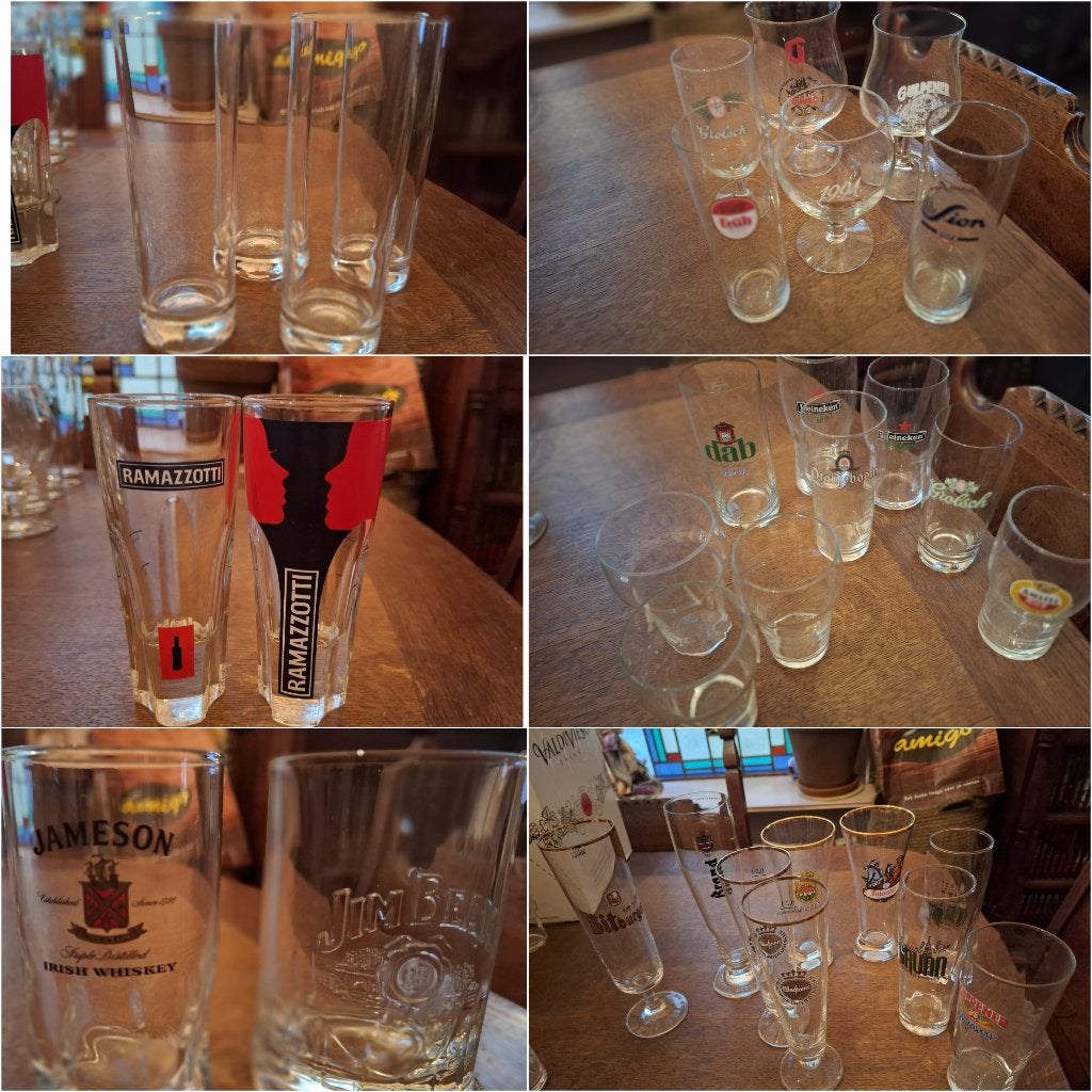 Bier, wiskey, longdrink glazen, Ophalen, Glas of Glazen, Overige stijlen, Glas
