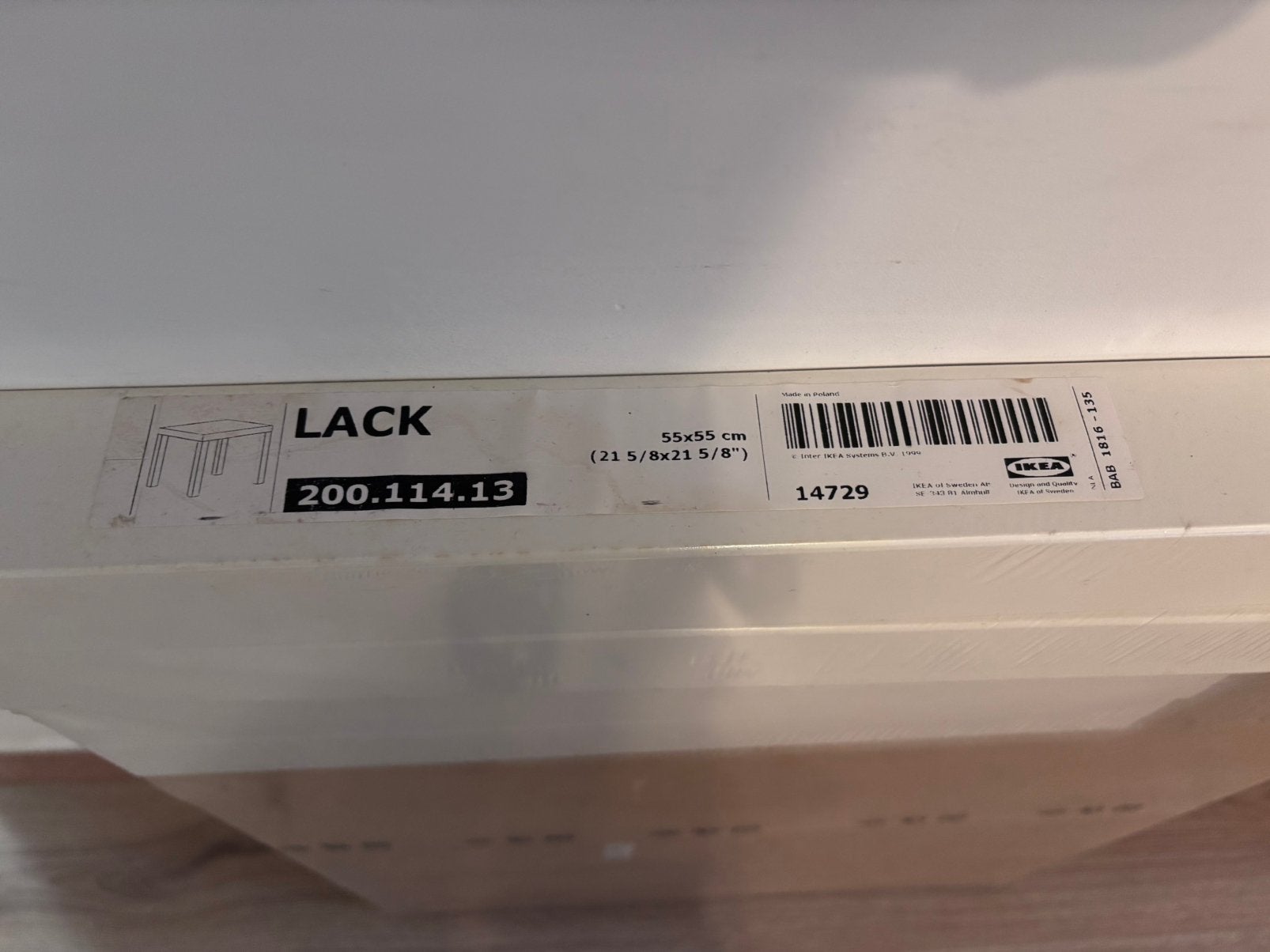 IKEA Lack bijzettafeltje 55x55x45, Huis en Inrichting, Tafels | Bijzettafels, Ophalen, Minder dan 45 cm, Minder dan 55 cm, Vierkant