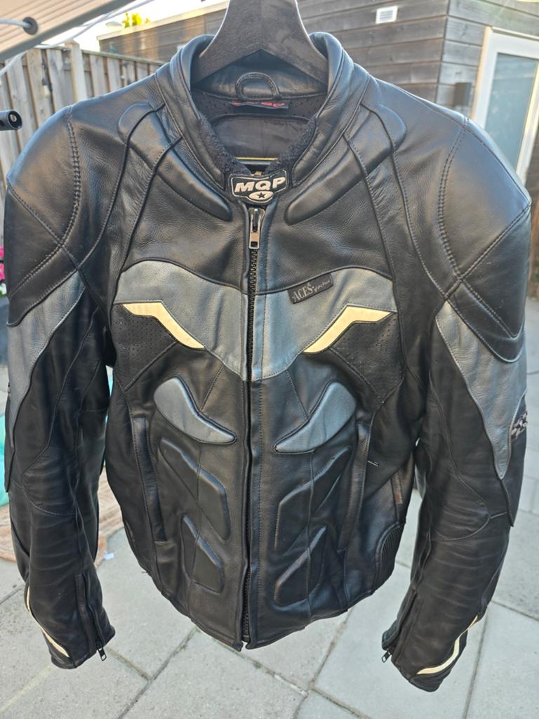 Stoere MQP Aces Leren Motorjas Maat 50 met Bescherming, Heren, Jas | leer, MQP Aces, Ophalen of Verzenden
