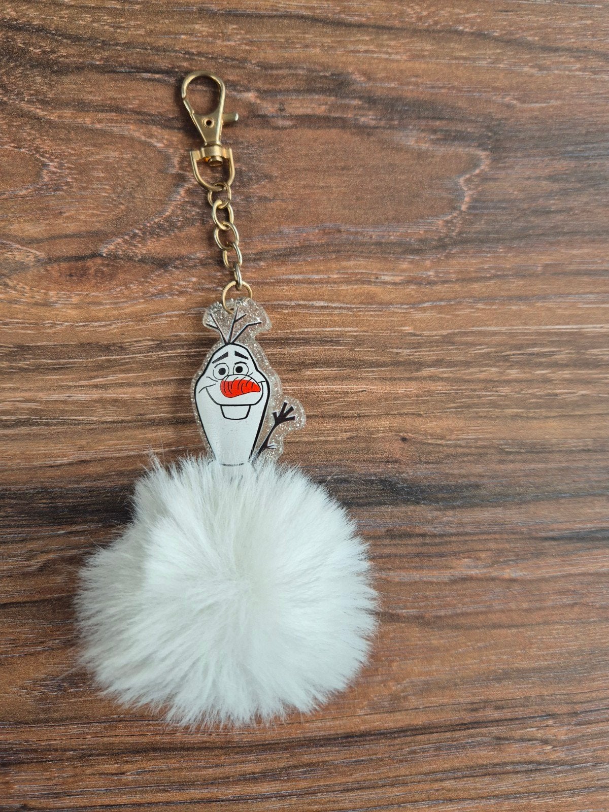 Frozen 2 Olaf sleutelhanger met pompon, Ophalen of Verzenden, Zo goed als nieuw, Knuffel of Figuurtje