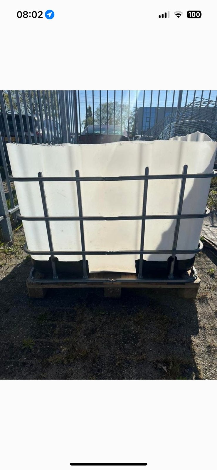 Ibc container open biven, Tuin en Terras, Regentonnen, Ophalen, Zo goed als nieuw