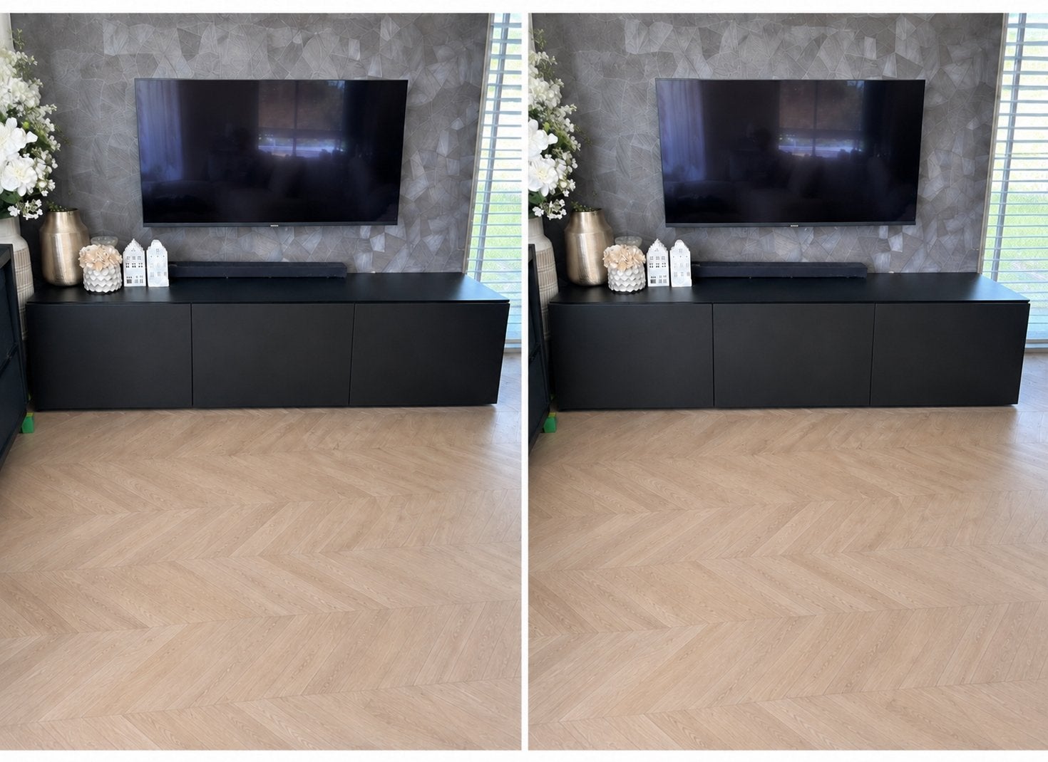 2x TV kast Meubella (zwevend) zwart 160 x 30, Ophalen, 150 tot 200 cm, Zo goed als nieuw, Minder dan 100 cm