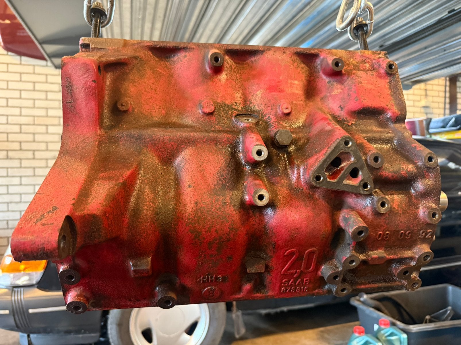 Saab 900 B202I motorblok, Ophalen, Saab