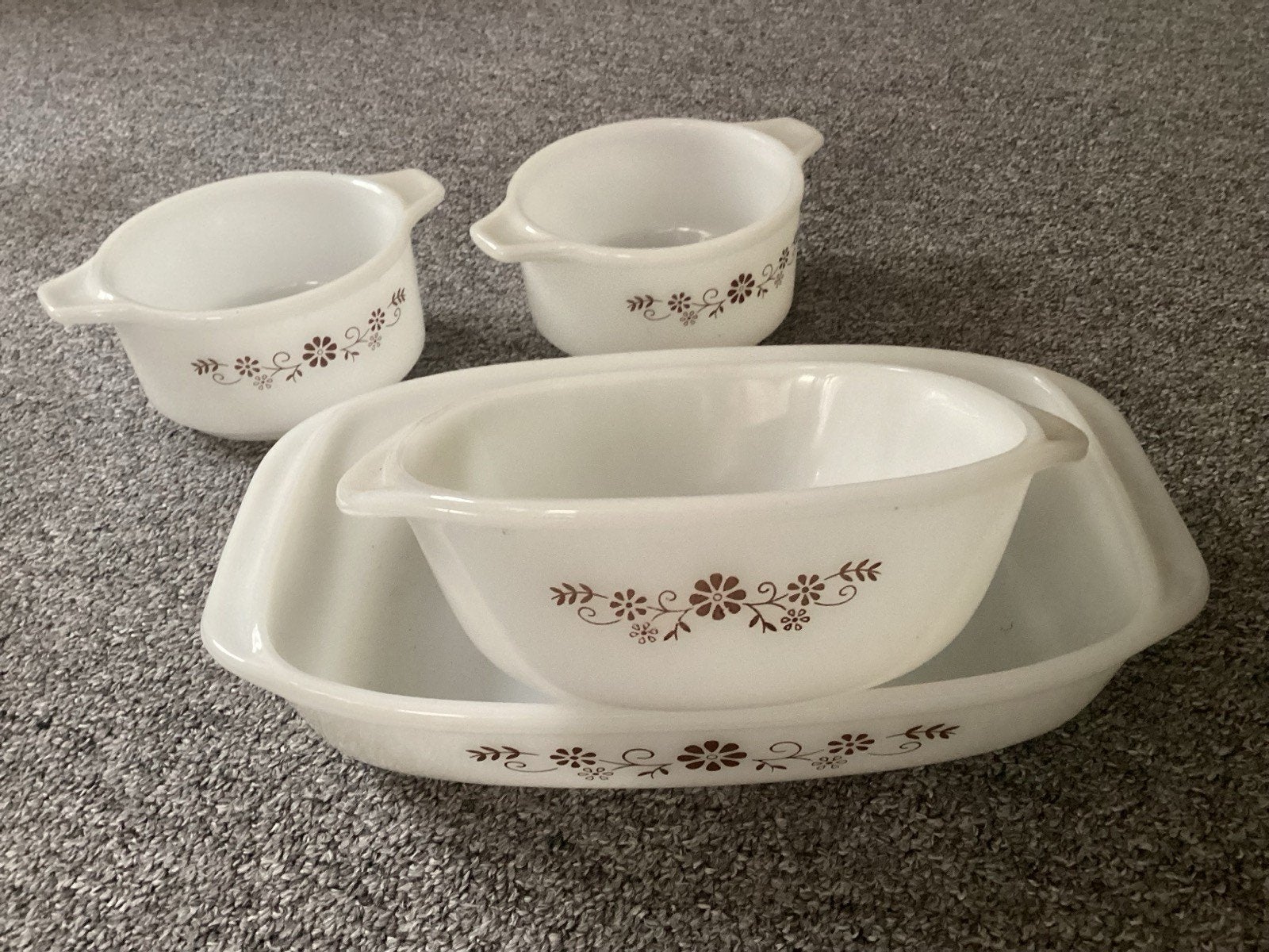 Vintage Dynaware Termocrisa Pyr-O-Rey melkglas, Ophalen of Verzenden, Glas, Overige stijlen, Schaal of Schalen