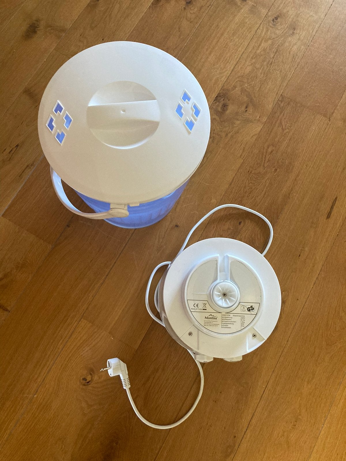 Montiss Draagbare Mini Wasmachine - Ideaal voor camping/stud, Minder dan 4 kg, Ophalen, Zo goed als nieuw, Minder dan 85 cm