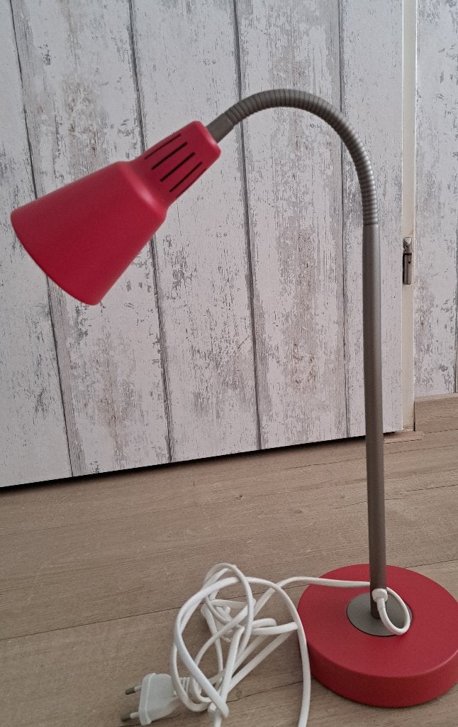 bureau/tafellamp, Huis en Inrichting, Lampen | Tafellampen, Bureaulamp, Verstelbaar, Zo goed als nieuw, Rood