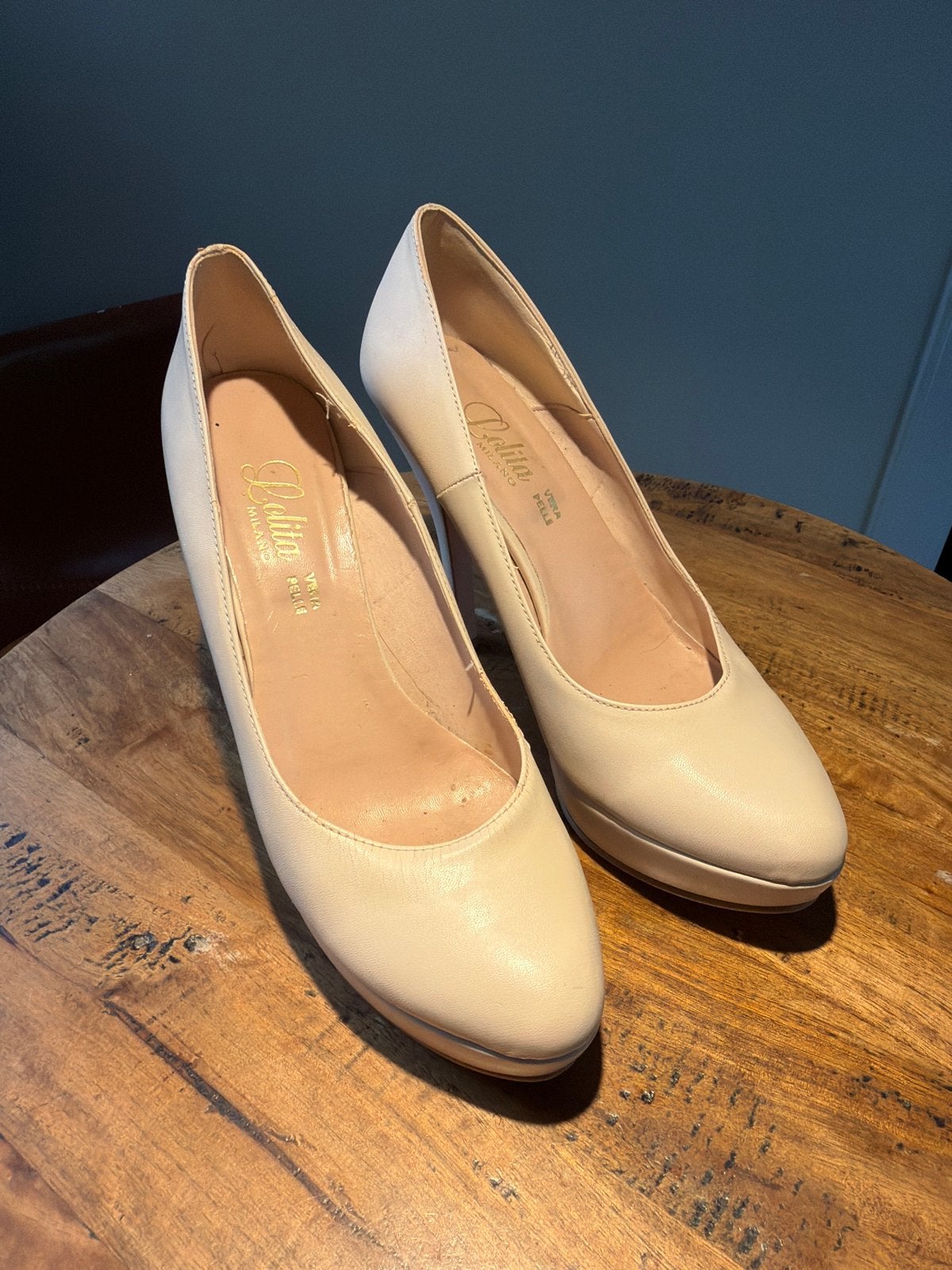 Lolita Milano Pumps - Crème Hakken Maat 41, Ophalen of Verzenden, Zo goed als nieuw, Beige, Pumps